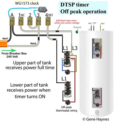 hot water heater wire diagram